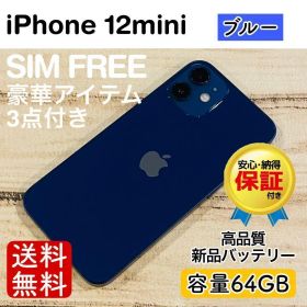 【大好評】iPhone12mini ブルー 64GB SIMフリー 100%