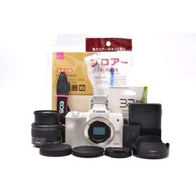 キヤノン(Canon)の■ 美品 ■ キャノン Canon EOS Kiss M ホワイトレンズキット(ミラーレス一眼)