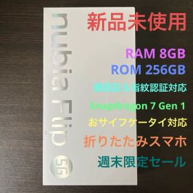 [新品] nubia Flip 5G RAM8GB ROM256GB ブラック