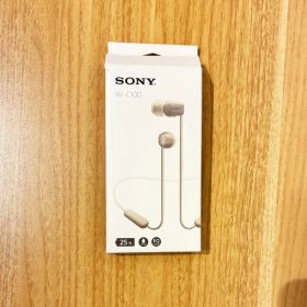 SONY WI-C100 ワイヤレスイヤホン ベージュ radiusマグネット付