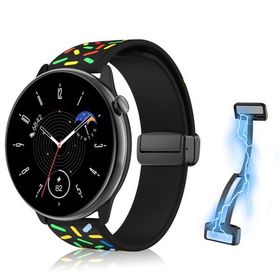 (RicYeel) 20mm 磁気付き シリコンバンド Amazfit Active 2/2 Square/Active/GTS 4 3 2 1 Mini/GTR Mini/GTS 4 3 2 1 対応