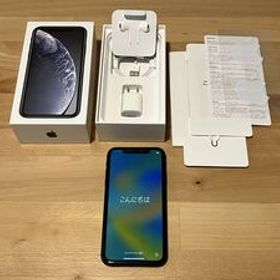 iPhone XR 64GB ブラック SIMフリー バッテリー容量81% 小傷あり iOS16.6 MT002J/A au購入品