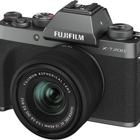 【中古】【アウトレット品】 FUJIFILM ミラーレス一眼カメラ X-T200レンズキット ダークシルバー X-T200LK-DS