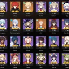 👑 AI 👑 冒険ランク 46 👑 5x 星5 24 👑 チャーズ 👑 神里 神里綾人 👑 Qiqi 👑 Diluc 👑