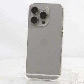 【中古】Apple(アップル) iPhone15 Pro 128GB ナチュラルチタニウム MTU93J／A SIMフリー 【196-ud】