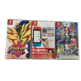 Nintendo Switch スマブラ SPECIAL ポケモン シールド 脳を鍛える大人のトレーニング ゲーム カセット 3点おまとめ 任天堂 中古 O10695266