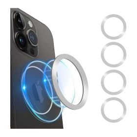 【Seninhi 】 磁気増強 ユニバーサルリング ワイヤレス充電対応キット 4枚セット アルミニウム合金 軽くて 薄いデザイン メタルリング ワイヤレス充電用 【対応 iPhone 14/14 Plus/14 Pro/14 Pro Max/13/13 Pro