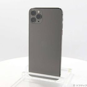 〔中古〕Apple(アップル) iPhone11 Pro Max 64GB スペースグレイ MWHD2J／A SoftBank〔262-ud〕