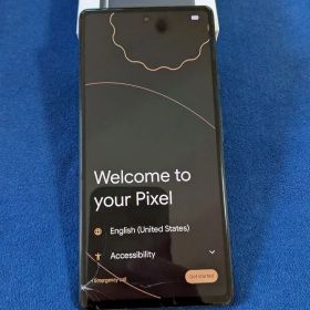 Google Pixel 6a 本体 黒色 画面ひび割れあり