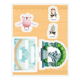 『ファンタジーライフi グルグルの竜と時をぬすむ少女』 オリジナルアクリルジオラマ ピッカソンリゾート (キグルミ司会)