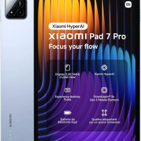 【中古】タブレット端末 Xiaomi 11.2インチAndroidタブレット PAD 7 PRO 8GB/128GB (Wi-Fi/ブルー) [24091RPADG]