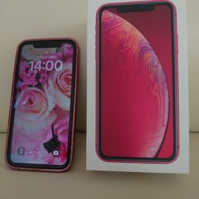 アイフォーン(iPhone)のApple iPhone XR 64GB レッド 本体ケース付き(スマートフォン本体)