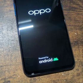 【画面ひび割れ 中古動作品】OPPO Reno A（ブルー）
