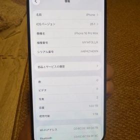 海外版 iPhone 16 Pro Max 1TB，美品，バッテリー100％