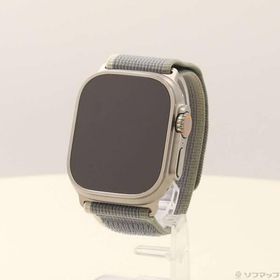 〔中古〕Apple(アップル) Apple Watch Ultra 2 GPS + Cellular 49mm チタニウムケース グリーン／グレイトレイルループ〔198-ud〕
