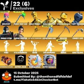 日本人正規引退/ 安全アカウント ワイルドキャット チャンピオンアックス ミンティ 150スキン | フォートナイト(Fortnite)のアカウントデータ、RMTの販売・買取一覧