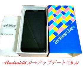 エイスース(ASUS)の美品ASUS Zenfone live 充電５W&タンブラー保証箱イヤホン充電器(スマートフォン本体)