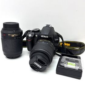★Nikon D3100 ニコン 一眼レフデジタルカメラ レンズ NIKKOR 18-55mm 1:3.5-5.6G/55-200ｍｍ 1:4-5.6Ｇ 充電器付き