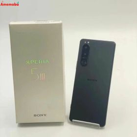 【中古】Xperia 5 III 128GB ブラック SOG05 AU版SIMフリー 美品