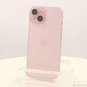 〔中古〕Apple(アップル) iPhone15 128GB ピンク MTMJ3J／A SIMフリー〔349-ud〕