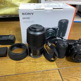 SONY α6100 ミラーレス一眼 16-50mm 55-210mm 望遠付き