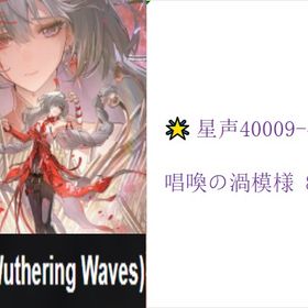 🌟星声58009以上🌟 ✨唱喚の渦模様89-99✨金髓の渦模様2-5 即対応 | 鳴潮(Wuthering Waves)のアカウントデータ、RMTの販売・買取一覧