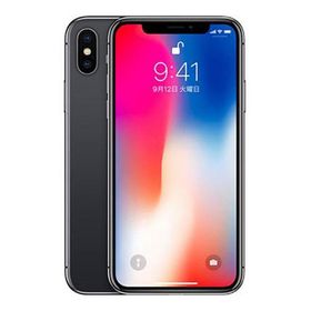 iPhoneX[64GB] SIMロック解除 SoftBank スペースグレイ【安心 …