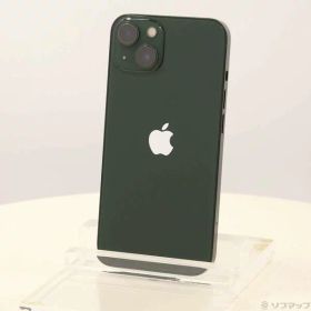 【中古】Apple(アップル) iPhone13 128GB グリーン MNGG3J／A SIMフリー 【368-ud】