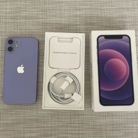 【箱・充電ケーブル付】iPhone 12 mini SIMフリー パープル