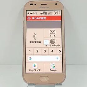 らくらくスマートフォン me F-01L ドコモ ゴールド 送料無料 本体 c13594
