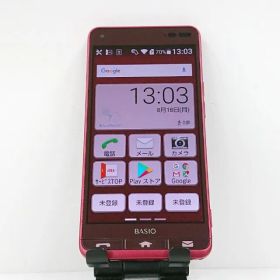 BASIO3 KYV43 au レッド 送料無料 本体 c13998