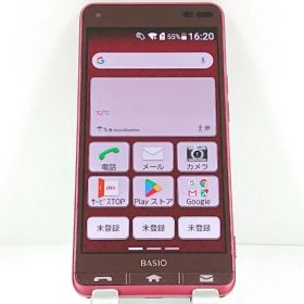 BASIO3 KYV43 au レッド 送料無料 本体 c13989