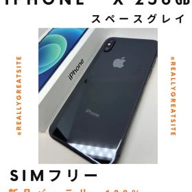 【極美品】iPhone X 256G SIMフリー スペースグレイ 100%電池