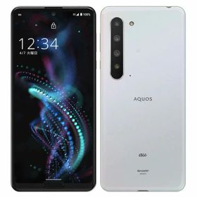 【中古】【安心保証】 AQUOS R5G SHG01[256GB] au オーロラホワイト