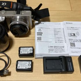 ソニー SONY α6000 レンズ2本付きミラーレスカメラ一眼レフ zv-1