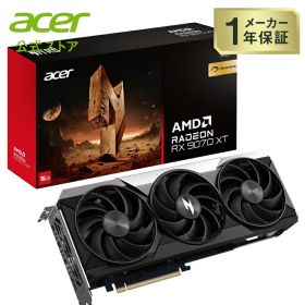 Acer グラフィックスカード Nitro Radeon RX 9070 XT OC 3.1GHz ブーストクロック PCI Express 5.0 x16 DisplayPort 2.1 x3 HDMI 2.1a x1 メモリ 16GB GDDR6 FrostBlade 4.0 ファン×3基 Nitro AN-RX9070XT-OCC
