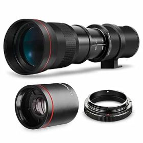 【中古】(良い)ハイパワー 420-1600mm f/8.3 HD 手動望遠レンズ Nikon D500、D600、D610、D700、D750、D800、D800e、D810、D810a、D850、D3400、D5000、D5100、