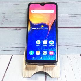 au Galaxy A20 SCV46 Black 本体 白ロム SIMロック解除済み SIMフリー C444366