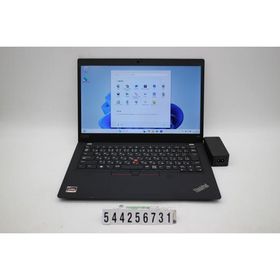 ノートパソコン Lenovo ThinkPad X395 Ryzen 5 PRO 3500U 2.1GHz/8GB/256GB(SSD)/13.3W/FHD(1920x1080)/Win11 画面シミあり