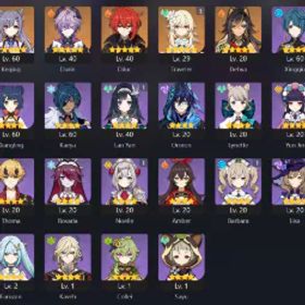 #GI0119 [アジア] [4 星5キャラクター]ドゥリン、デヒヤ、ディルック、刻晴