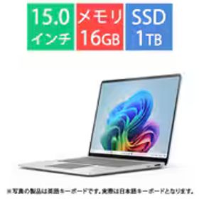 マイクロソフト Microsoft ノートパソコン/Copilot+ PC/15型/Surface Laptop（第7世代）/Snapdragon X Elite/メモリ 16GB/SSD 1TB/Windows 11 Home/Microsoft 365 Personal（24か月版）/Office Home ＆ Business 2024 オプション付/NPU搭載/プラチナ EP2-18317