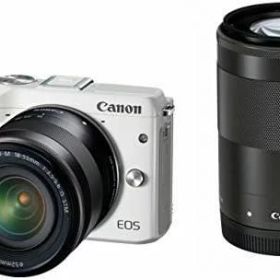 【中古】Canon ミラーレス一眼カメラ EOS M3 ダブルズームキット(ホワイト) EF-M18-55mm F3.5-5.6 IS STM EF-M55-200mm F4.5-6.3 IS STM 付属 EOSM3WH-WZK