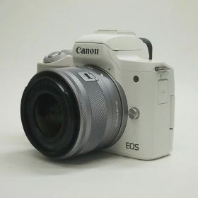 【中古】 (キヤノン) Canon EOS KISS M2+EF-M15-45 IS STM ホワイト【中古カメラ デジタル一眼】 ランク：B