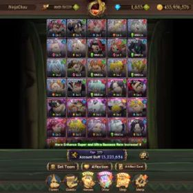 HighEnd Unlinked Asiaアカウント(14M4) 刻の結晶 ボックス、複数のフェスティバル/コラボユニット、18台のLR、340台 ガチャ連