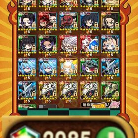 9230.石2985 鬼滅の刃1弾2弾コンプ+音柱宇髄天元+セツナ＆エーテル+運UP60↑ | ポコダン(ポコロンダンジョンズ)のアカウントデータ、RMTの販売・買取一覧