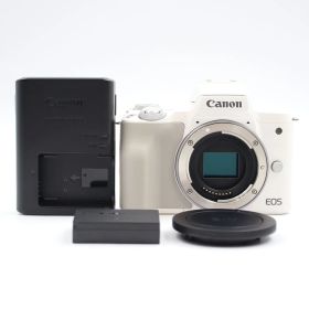 ■シャッター数10000枚以下！新品同様■ CANON EOS Kiss M ボディ ホワイト ミラーレス一眼カメラ キヤノン