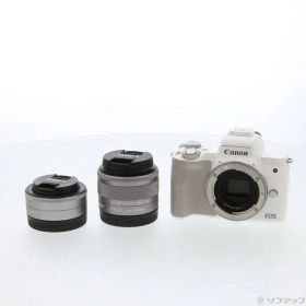 〔中古品〕 EOS Kiss M ダブルレンズキット ホワイト【258】