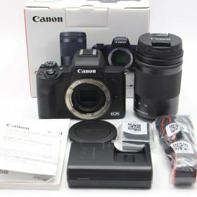 【美品】Canon EOS Kiss M EF-M18-150 IS STM レンズキット ブラック ミラーレス一眼カメラ キヤノン 本体