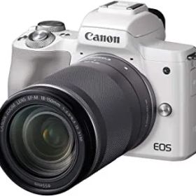 Canon ミラーレス一眼カメラ EOS Kiss M 高倍率ズームキット ホワイト EOSKISSMWH-18150ISSTM