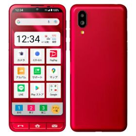 シンプルスマホ6 A201SH ルビーレッド【SoftBank版 SIMフリー】 SHARP 当社3ヶ月間保証 中古 イオシス
